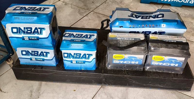 Baterias Onbat e Bianchini no estoque da loja